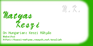 matyas keszi business card